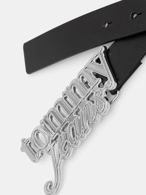 Tommy Jeans pasek skórzany damski kolor czarny AW0AW18101 - zdjęcie produktu nr 2
