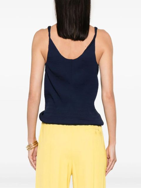 JW Anderson knot-detail plissé top - Blue