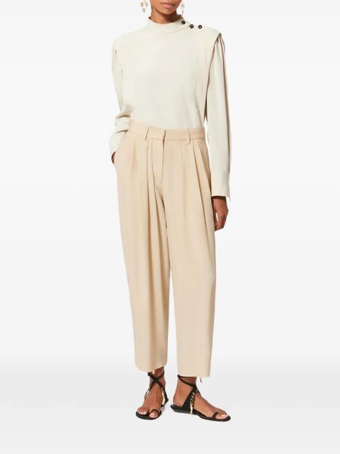 ISABEL MARANT Janice pleated trousers - Neutrals