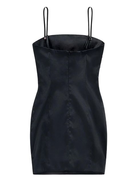 AREA embroidered mini dress - Black