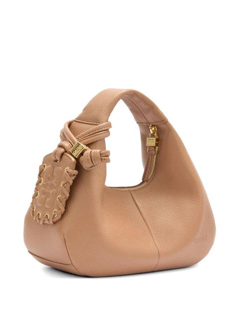 GANNI logo-plaque tote bag - Brown - zdjęcie produktu nr 2