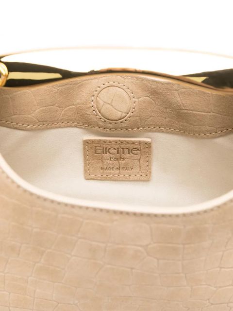 Elleme mini Boomerang croc-effect tote bag - Neutrals