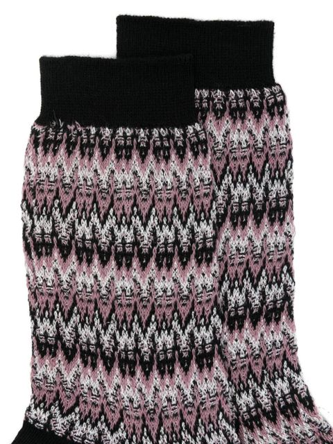 Missoni zigzag-pattern socks - Black - zdjęcie produktu nr 2