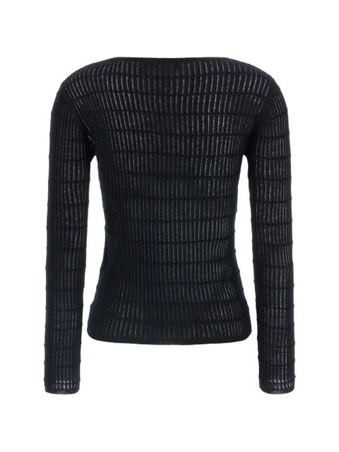 Max Mara ribbed boat-neck sweater - Blue - zdjęcie produktu nr 2