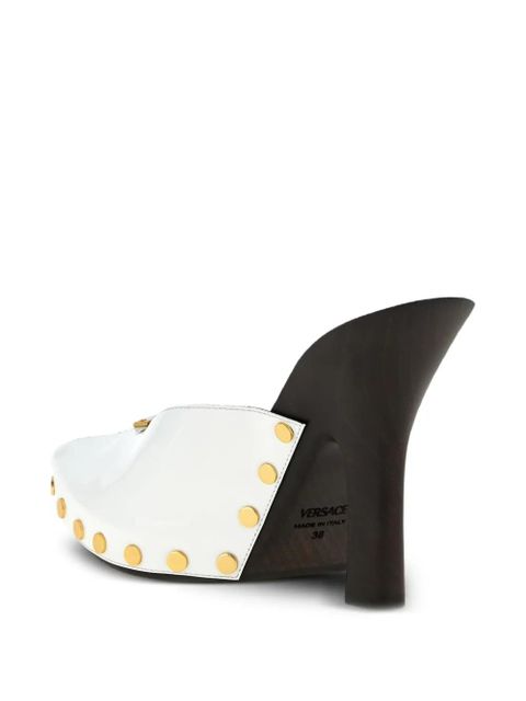 Versace Sassi patent clogs - White