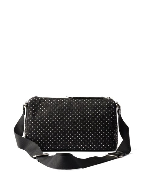 Prada studded Re-Nylon shoulder bag - Black