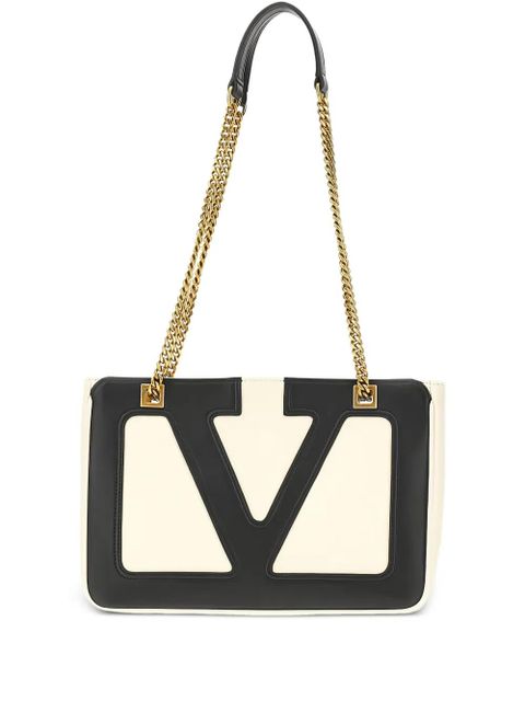 Valentino Garavani small Viva Superstar leather tote bag - Neutrals