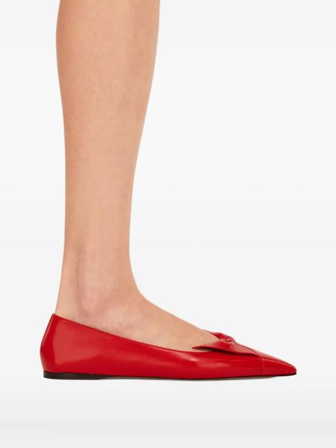 Ferragamo Bow ballerina shoes - Red