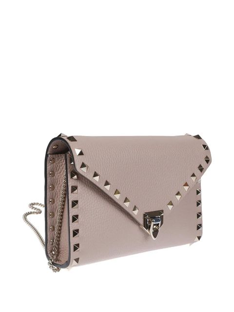 Valentino Garavani Rockstud leather shoulder bag - Pink