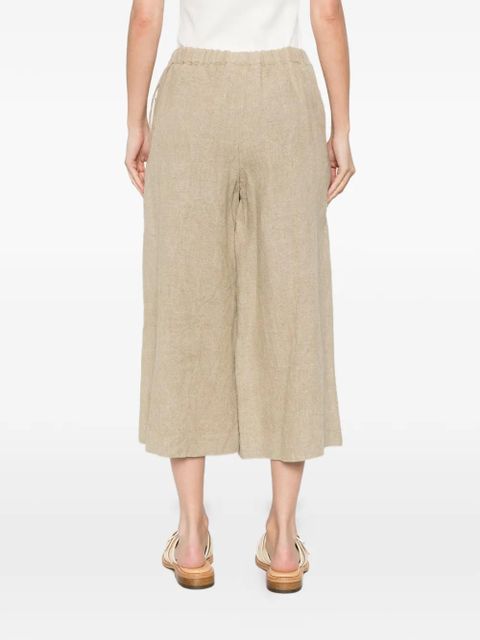 Comme Des Garçons elasticated-waist cropped trousers - Neutrals
