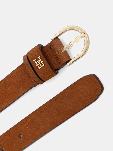 Tommy Hilfiger pasek skórzany damski kolor brązowy AW0AW17762 - zdjęcie produktu nr 2