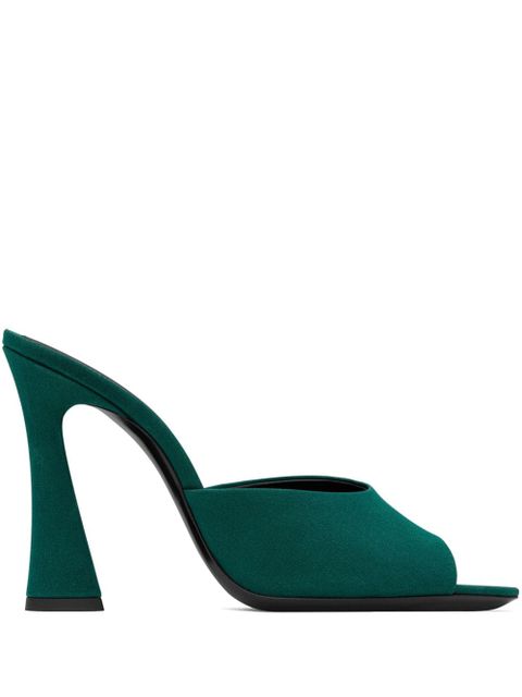 Saint Laurent 105mm Suite silk sandals - Green - zdjęcie produktu nr 1