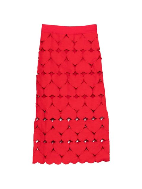 FARM Rio heart midi skirt - Red - zdjęcie produktu nr 1