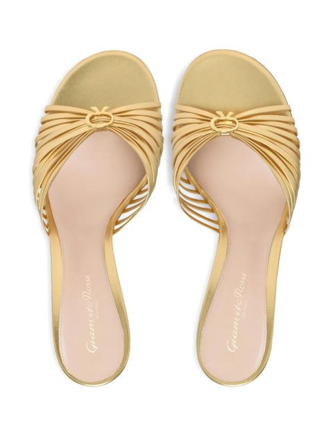 Gianvito Rossi 70mm Vyna mules - Gold
