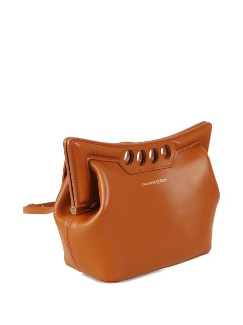 Alexander McQueen cutout leather mini bag - Brown - zdjęcie produktu nr 2
