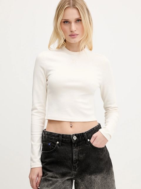 HUGO longsleeve damski kolor beżowy 50518378 - zdjęcie produktu nr 1