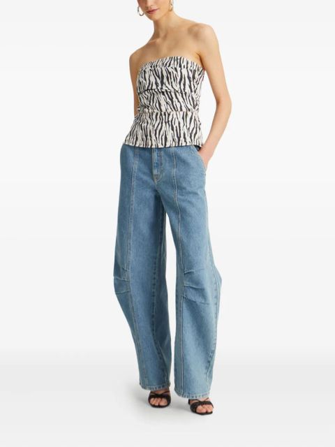 ROTATE BIRGER CHRISTENSEN panelled denim trousers - Blue - zdjęcie produktu nr 2