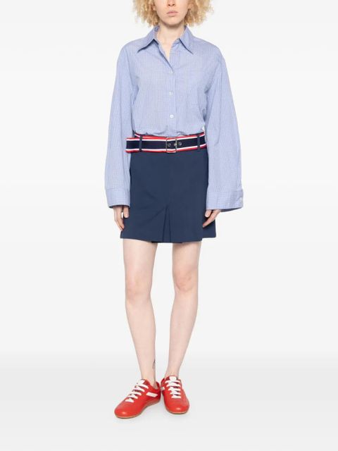 PINKO belted-waist mini skirt - Blue - zdjęcie produktu nr 2