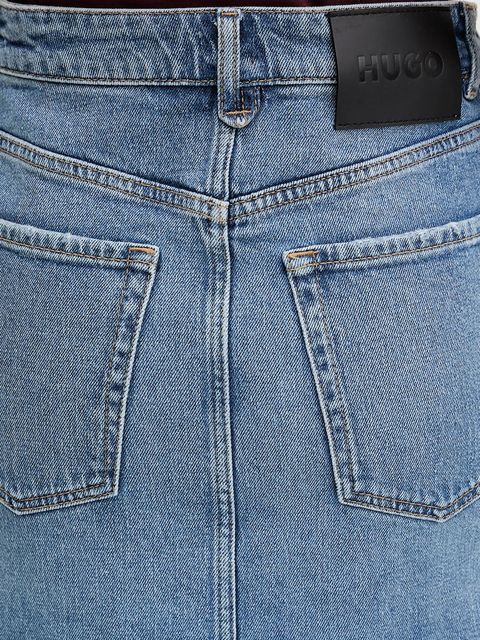 HUGO spódnica jeansowa Gilvie mini prosta 50553182