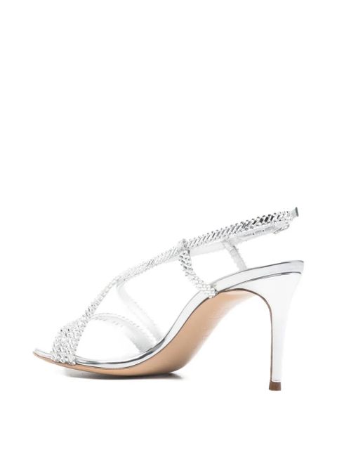 Casadei criss-cross strap sandals - Silver