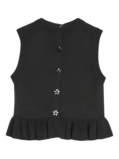 Cecilie Bahnsen Billie ruffled top - Black - zdjęcie produktu nr 2