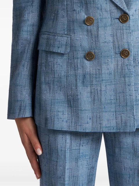 ETRO check blazer - Blue