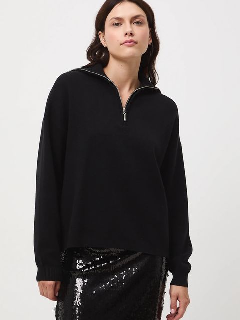 Medicine sweter damski kolor czarny z półgolfem