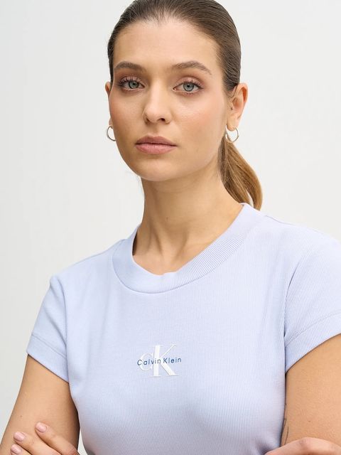 Calvin Klein Jeans t-shirt damski kolor niebieski LV047AB802 - zdjęcie produktu nr 2