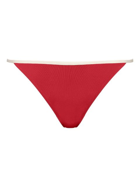ERES Pat contrast-trimmed bikini bottoms - Red - zdjęcie produktu nr 1