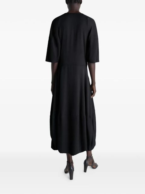 LEMAIRE balloon midi dress - Black
