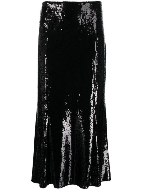 KHAITE Levine high-waisted sequin skirt - Black - zdjęcie produktu nr 1