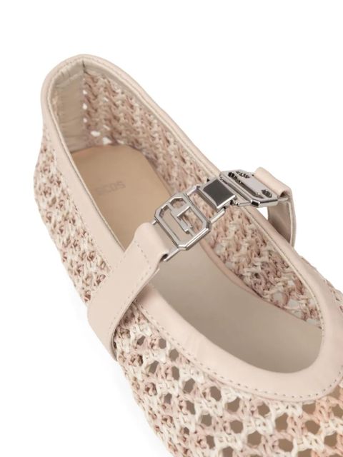 GCDS woven ballet flats - Neutrals