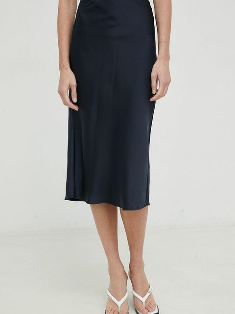 Samsoe Samsoe spódnica AGNETA kolor granatowy midi ołówkowa F22300195