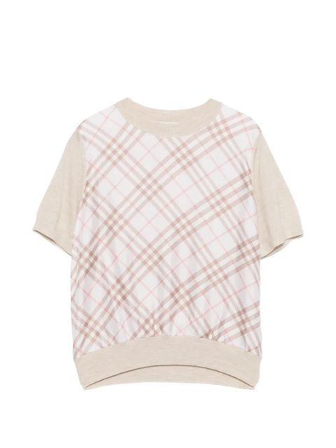 Burberry check T-shirt - Pink - zdjęcie produktu nr 1