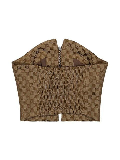 MISBHV Jacquard Monogram Corset top - Neutrals - zdjęcie produktu nr 2