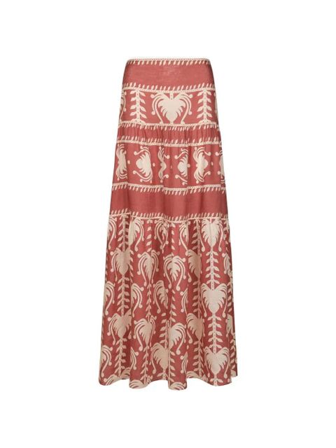 Johanna Ortiz Rituales maxi skirt - Red - zdjęcie produktu nr 1