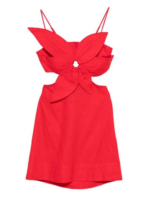 FARM Rio flower cut-out mini dress - Red - zdjęcie produktu nr 1