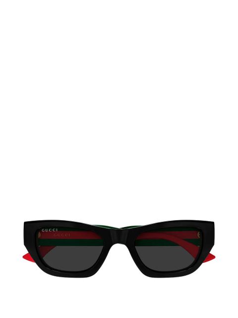 Gucci Eyewear stripe logo sunglasses - Black - zdjęcie produktu nr 1
