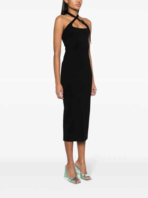 The Attico decorative-buckle halterneck dress - Black - zdjęcie produktu nr 2