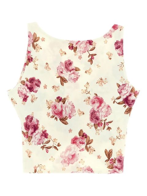 Magda Butrym floral-print bikini top - Neutrals