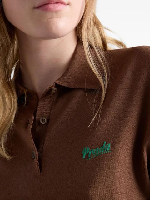 Prada silk polo shirt - Brown