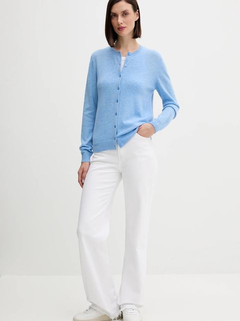 United Colors of Benetton kardigan wełniany kolor niebieski lekki - zdjęcie produktu nr 2