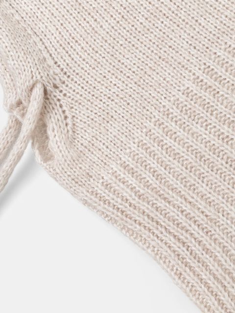 Answear.LAB kaptur z wełną merino kolor beżowy