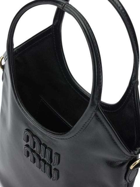 Miu Miu Ivy leather tote bag - Black