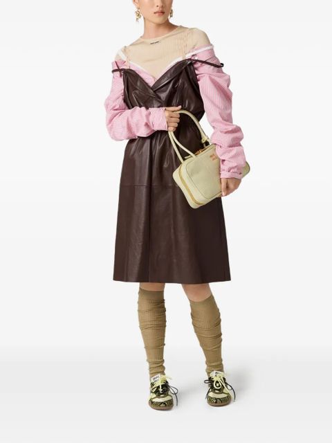 Miu Miu striped elasticated mini dress - Pink - zdjęcie produktu nr 2