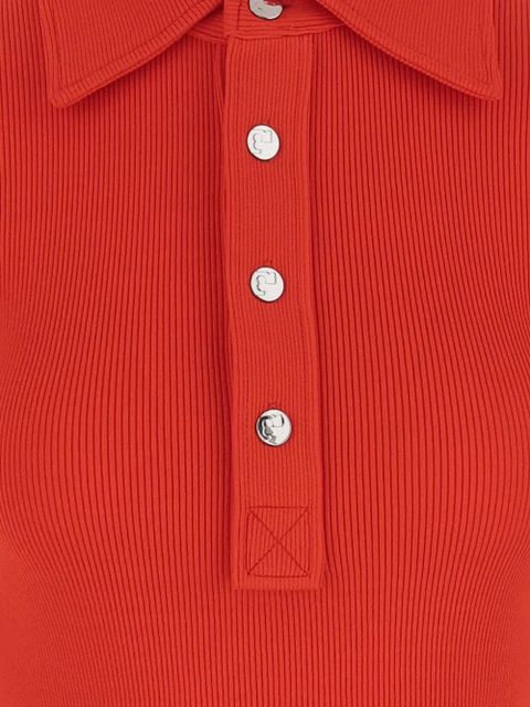 Tory Burch knitted polo top - Red - zdjęcie produktu nr 2