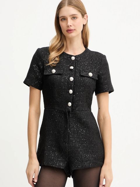 Bardot kombinezon kolor czarny 60098PB - zdjęcie produktu nr 1