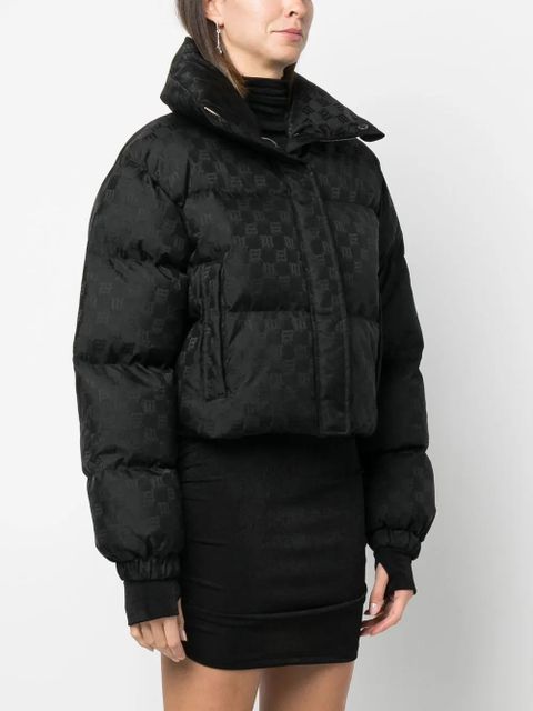 MISBHV monogram-print padded jacket - Black