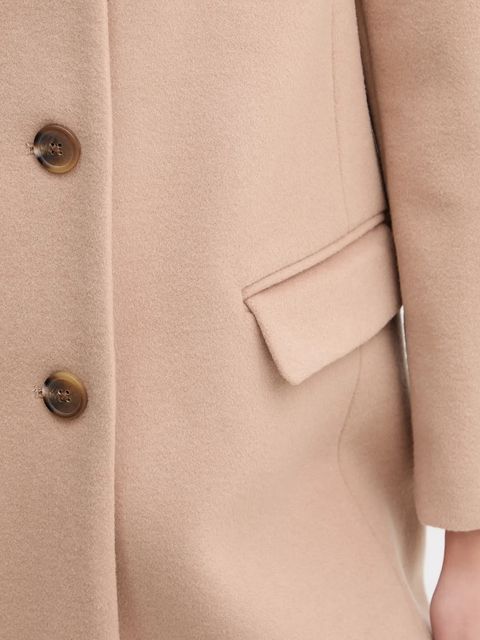 United Colors of Benetton płaszcz z dodatkiem wełny kolor beżowy 2V0PDN062