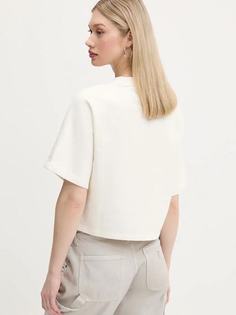 Hugo Blue t-shirt bawełniany damski kolor biały 50537091